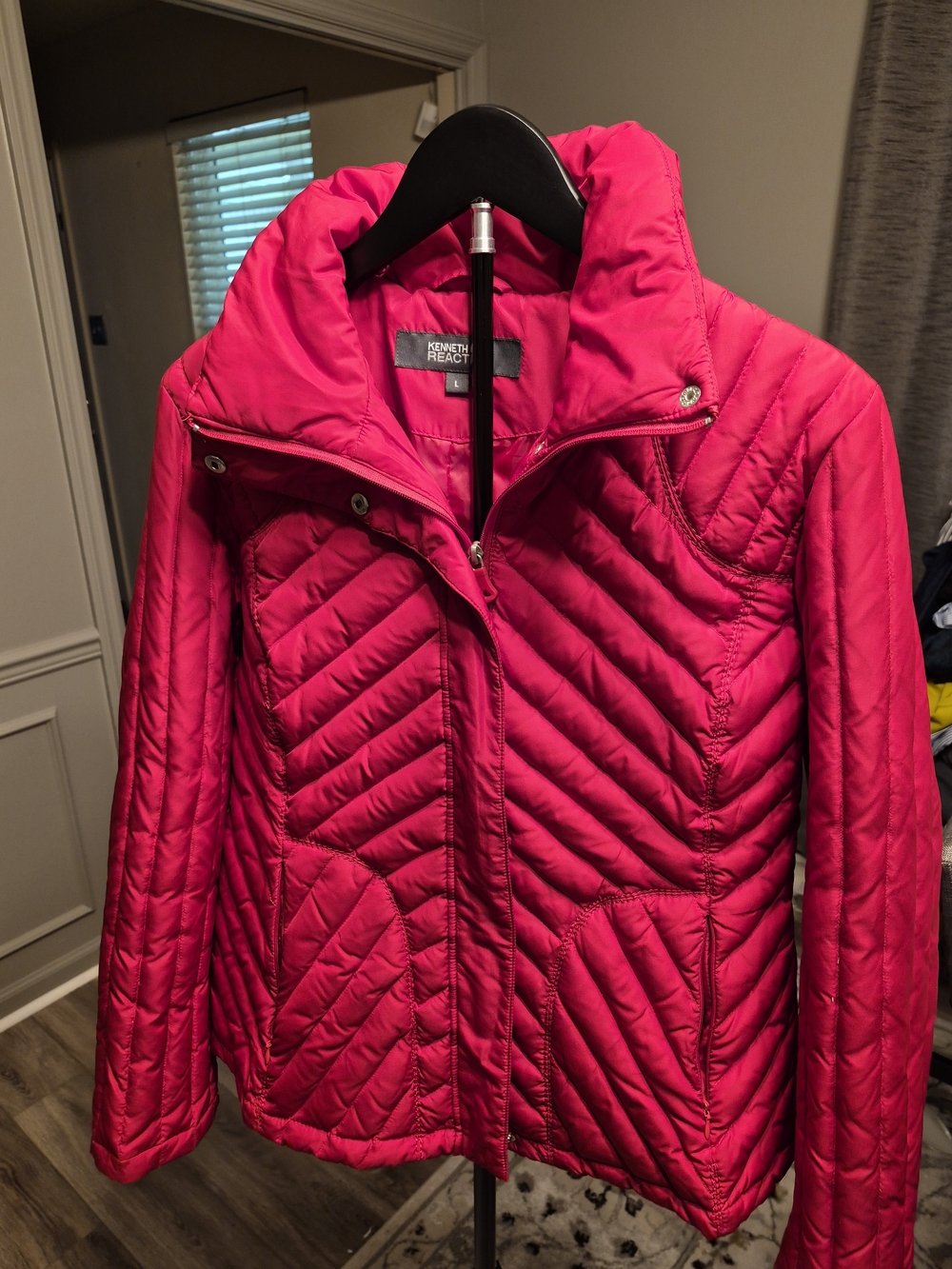 Kenneth Cole Quilted Packable Jacket in Red